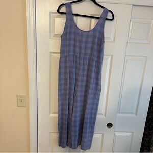 Patagonia Blue and Pink Plaid Jumpsuit